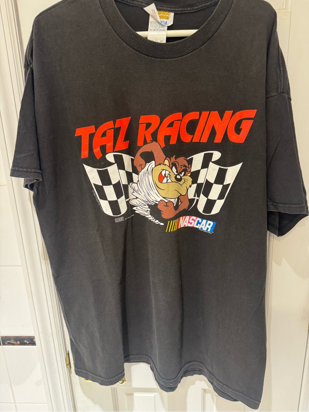 Vintage 1998 Looney Tunes Taz Racing NASCAR T-Shirt XXL Made USA 90s